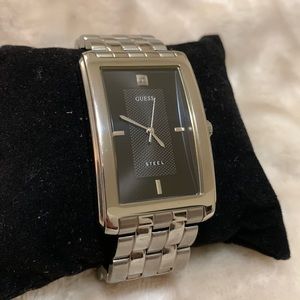 Guess “Steel” men’s watch. Silver color like-new condition.
